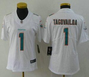 Nike miami dolphins 1 taylor taylor white stitched nfl jersey.