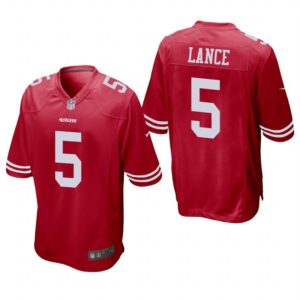 Nike san francisco 49ers 5 lance red game jersey.