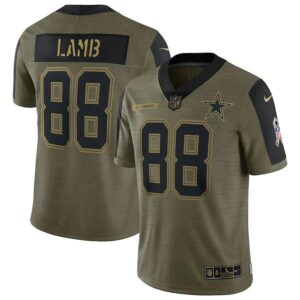 Nike dallas cowboys 88 lamb green salute to service limited jersey.
