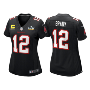 Nike women's 12 brady black nfl jersey.