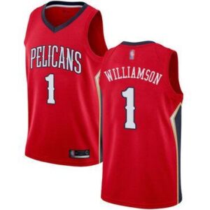 Nike new orleans pelicans red swingman jersey.