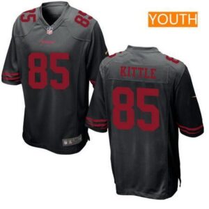 Nike san francisco 49ers youth 85 mike kittle black stitched nfl jersey.