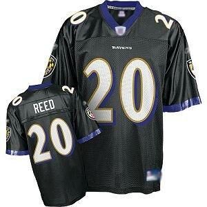 Baltimore ravens 20 reed black nfl jersey.