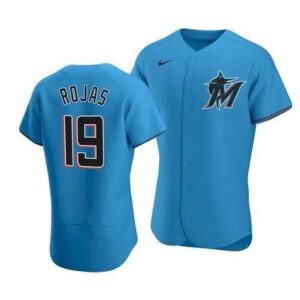 Nike miami marlins 19 roberto rojas blue mlb jersey.