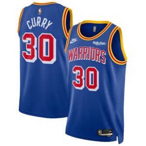 Nike warriors 30 curry blue swingman jersey.