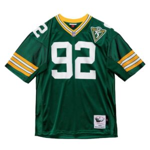 A green bay packers jersey with the number 92 on it.