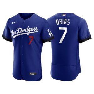 Nike los angeles dodgers 7 urias royal blue mlb jersey.