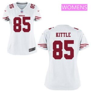 Women's nike san francisco 49ers 85 kittle white jersey.