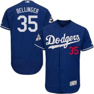 Los angeles dodgers 35 bellinger blue mlb jersey.