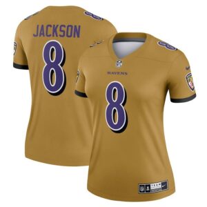 Baltimore ravens women's 8 jackson gold nike limited jersey.
