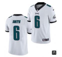 The philadelphia eagles 6 smith white nike vapor vapor jersey.