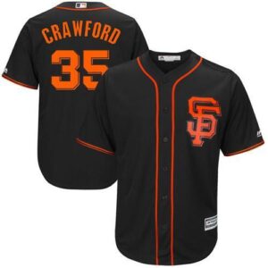 San francisco giants 35 crawford black cool base mlb jersey.