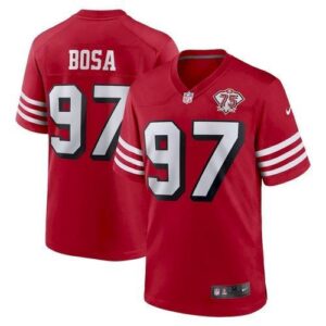 Nike san francisco 49ers 97 bosa red game jersey.