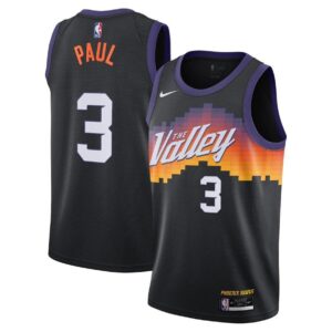 Nike phoenix suns 3 paul black swingman jersey.