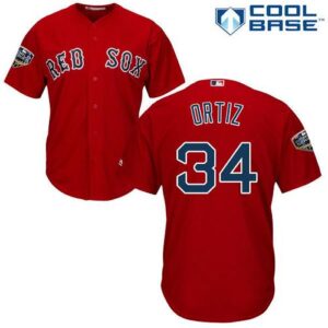 A boston red sox jersey with the number 34 on it.