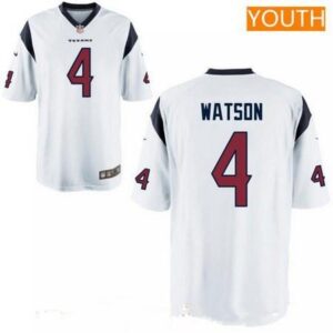 Houston texans 4 watson white nike vapor youth jersey.