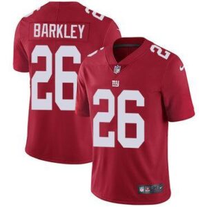New york giants 26 barkley red nike vapor untouchable jersey.