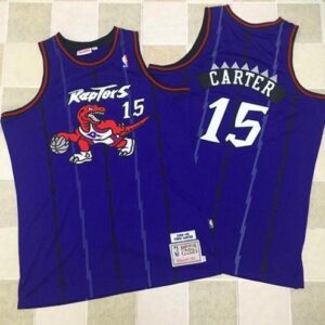 A toronto raptors jersey with the number 15 on it.