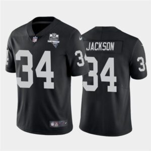 Oakland raiders 34 jackson black nike limited jersey.