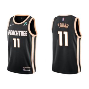 The nike detroit pistons 11 young black swingman jersey.