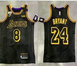 Los angeles lakers 24 bryant black swingman jersey.