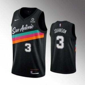 Nike san antonio spurs 3 james johnson black swingman jersey.