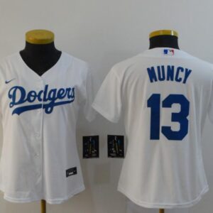 Nike los angeles dodgers 13 chris munny white mlb jersey.