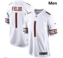 Chicago bears men's nike taylor fields white game jersey.