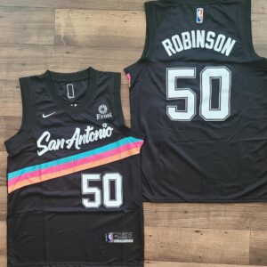 San antonio spurs 50 robinson black swingman jersey.