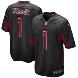 Men's nike arizona cardinals 1 mike murray black game jersey.