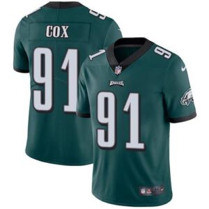 Nike philadelphia eagles 91 cox green vapor jersey.