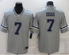 Dallas cowboys 7 mike diggs grey nike limited nfl jersey.