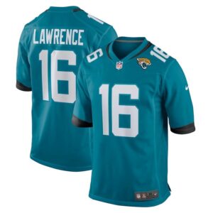 Jacksonville jaguars 16 lawrence teal nike game jersey.