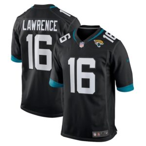 Jacksonville jaguars 16 lawrence black nike game jersey.