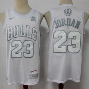 Chicago bulls 23 jordan white nike swingman jersey.