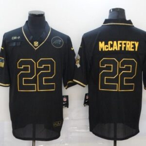 22 mike mcfafrey black gold salute to service nfl jersey.