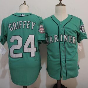 Seattle mariners 24 griffey green mlb jersey.