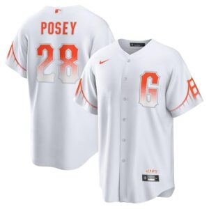 Men's nike cleveland indians 28 g possey white cool base replica jersey.