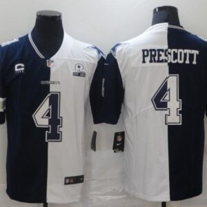 Dallas cowboys 4 prescott blue white nike limited nfl jersey.