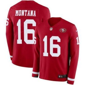 San francisco 49ers 16 montana red nike vapor jersey.