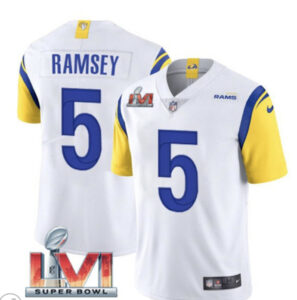 Los Angeles Rams 5 Jalen Ramsey White SB LVI Vapor Untouchable Limited Stitched Jersey