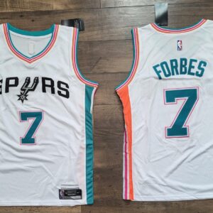 San Antonio Spurs #7 Bryn Forbes 2021-22 75th Anniversary Stitched City White Jersey