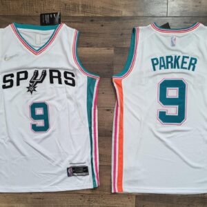 San Antonio Spurs 9 Tony Parker 2021-22 75th Anniversary City White Jersey