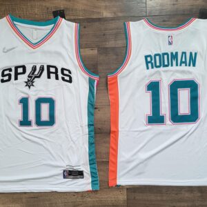 San Antonio Spurs #10 Dennis Rodman 2021-22 75th Anniversary Stitched City White Jersey