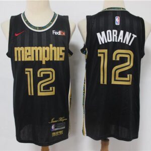 Memphis grizzlies 12 morgan black gold swingman jersey.