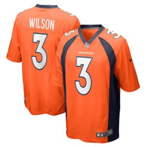 Denver broncos 3 wilson orange nike game jersey.