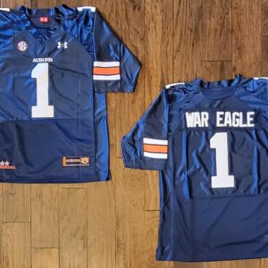 Auburn tigers 1 no eagle blue football jersey.