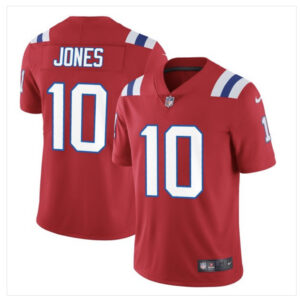 New England Patriots 10 Mac Jones Stitched Alternate Red Vapor Untouchable Jersey