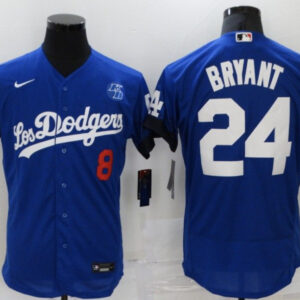 Los Angeles Dodgers #8 #24 Kobe Bryant Nike Royal Blue Tribute City Connect 2021 Stitched Jersey