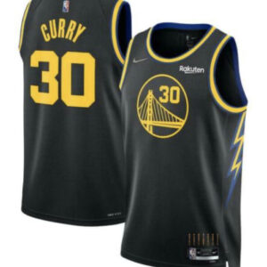 Youth Golden State Warriors 30 Stephen Curry Black Nike 2021/22 Stitched City Edition Diamond Jersey
